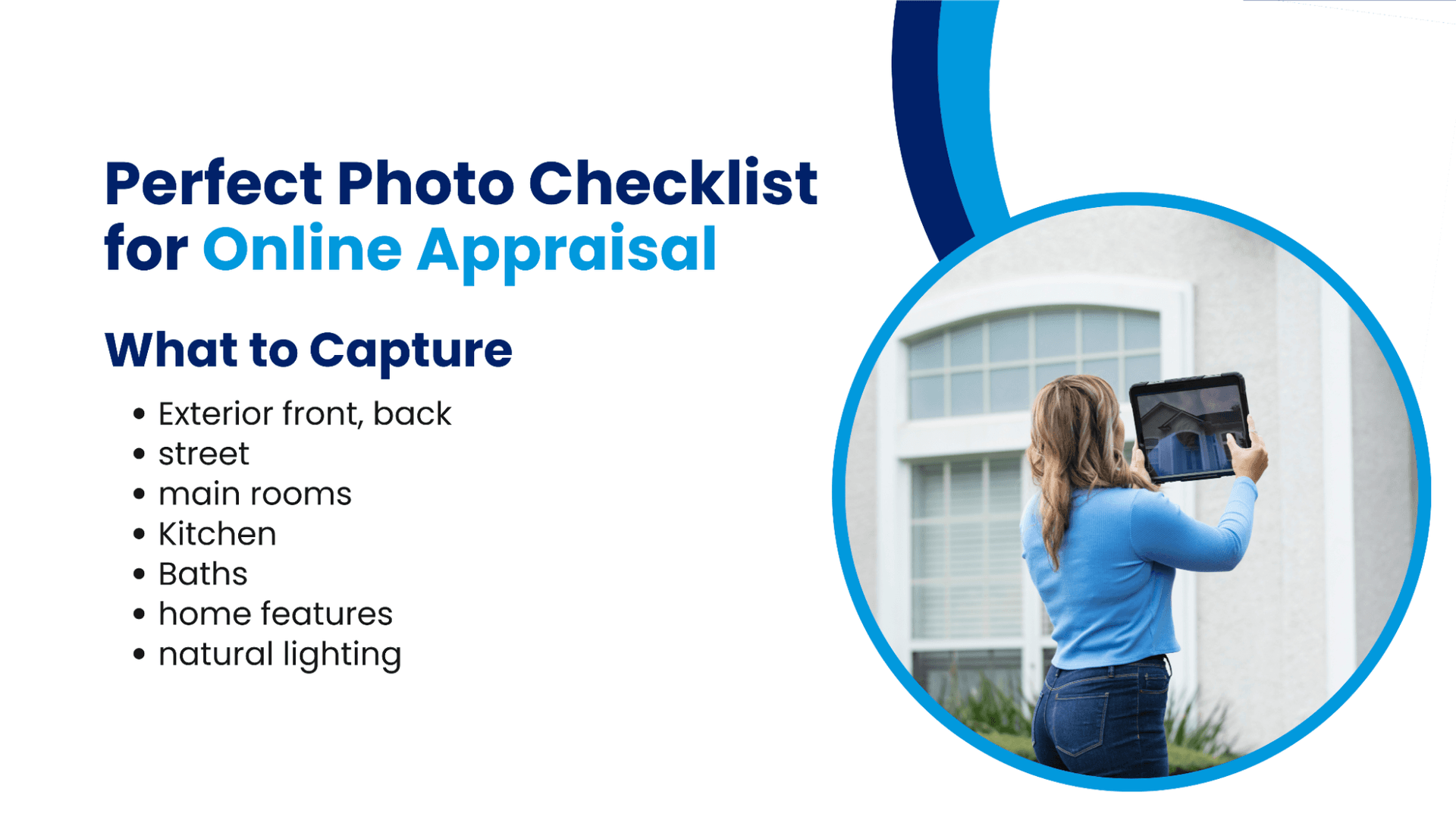 perfect photo check list for online appraisal